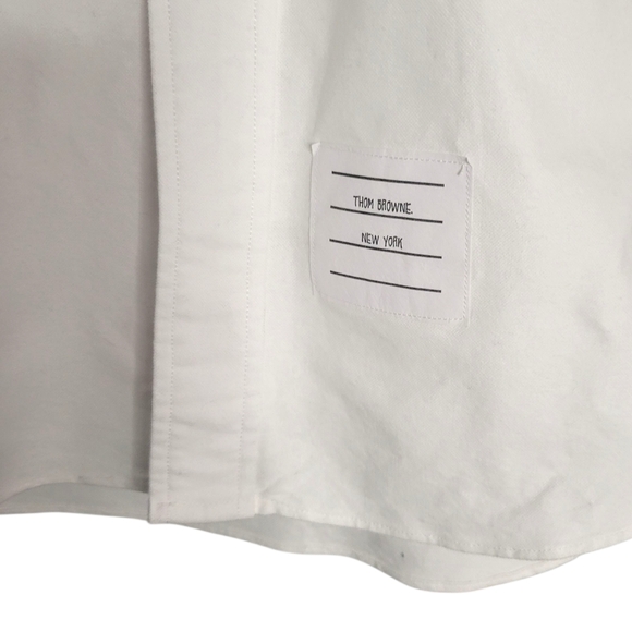 Thom Browne White Cotton Poplin Shirt Dress Size 3 - Picture 12 of 14